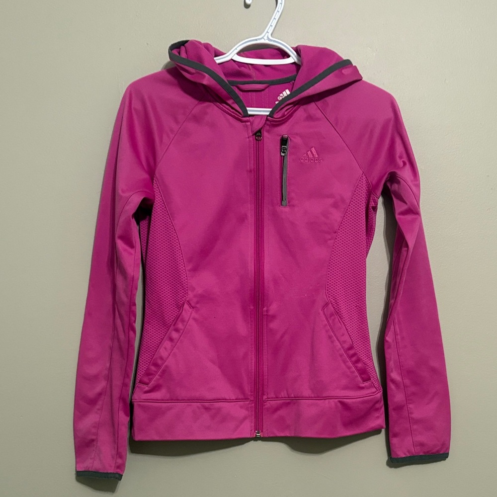 🛍️3/20$ Adidas Fuchsia Hooded Jacket